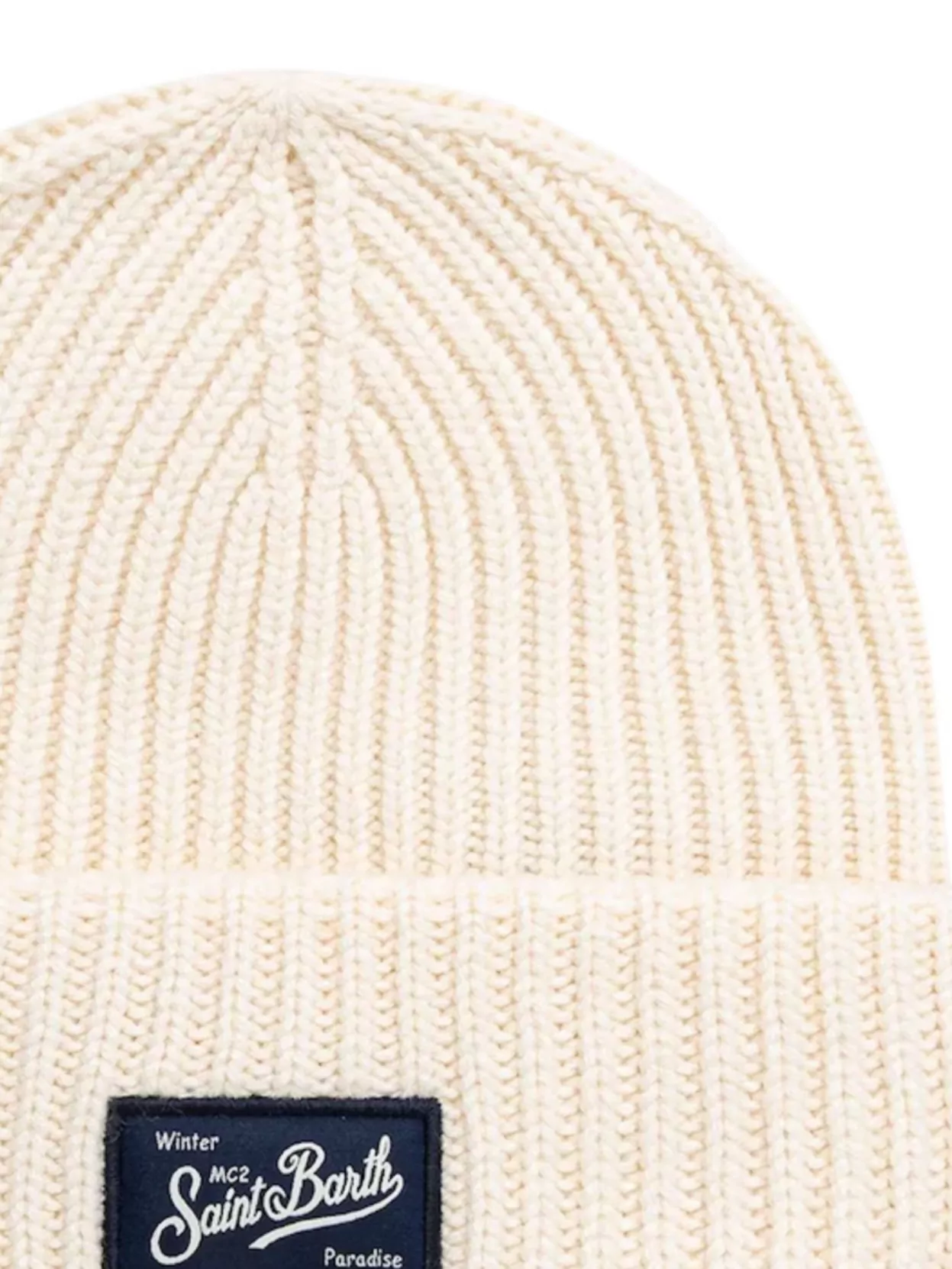 Mc2 Saint Barth Knitted Hat With Folded Cuff And Ribbed Texture