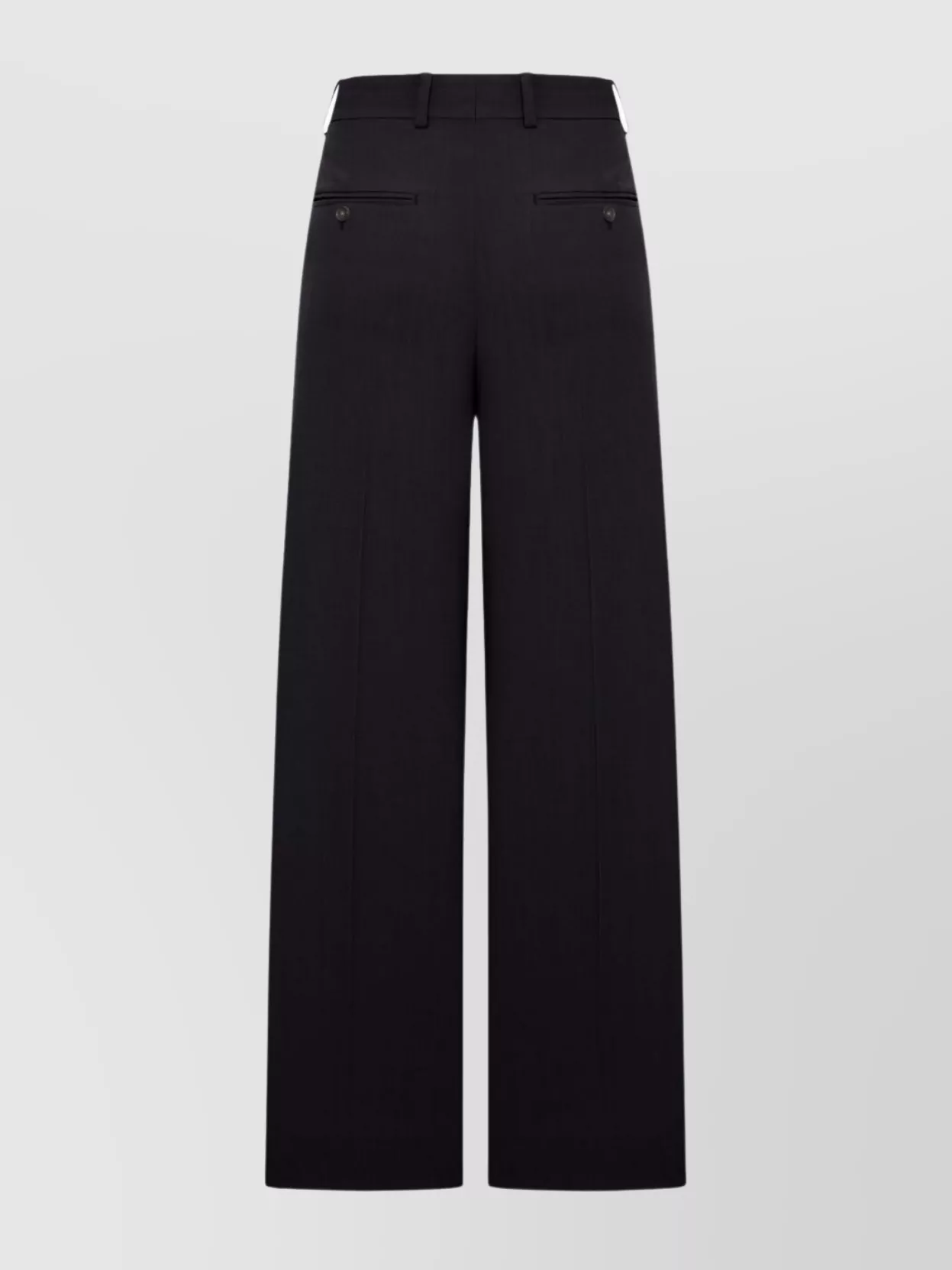 Totême Fluid Trousers With Wide Leg And Pleats In Black