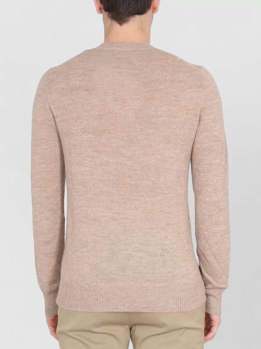 Ballantyne Ribbed Wool Cross-Neck Jumper