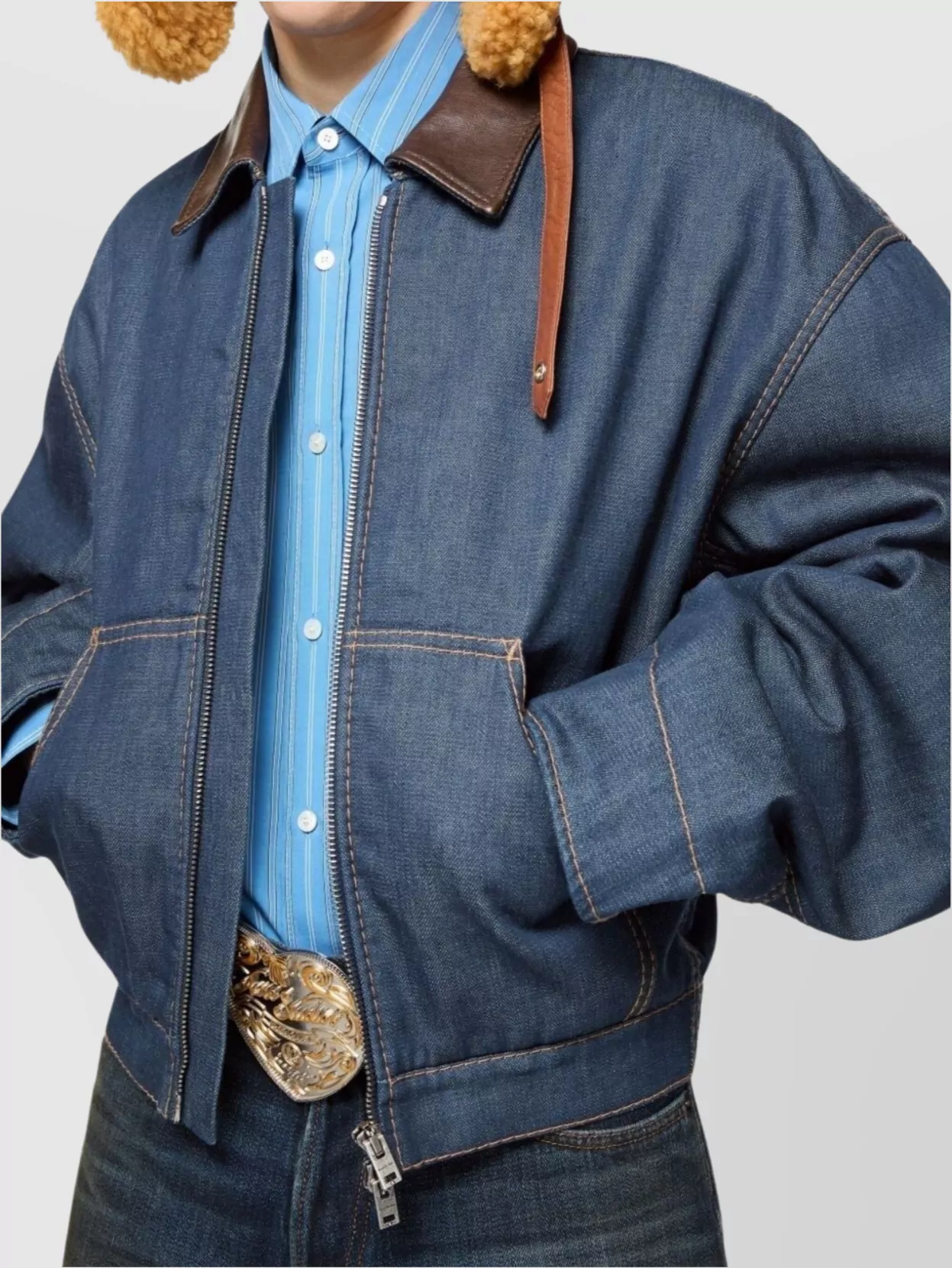 Acne Studios Stylish Short Jacket Contrast Collar