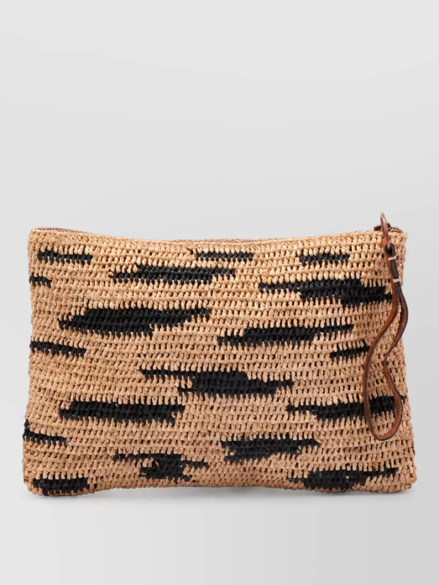 Ibeliv raffia mini clutch bag