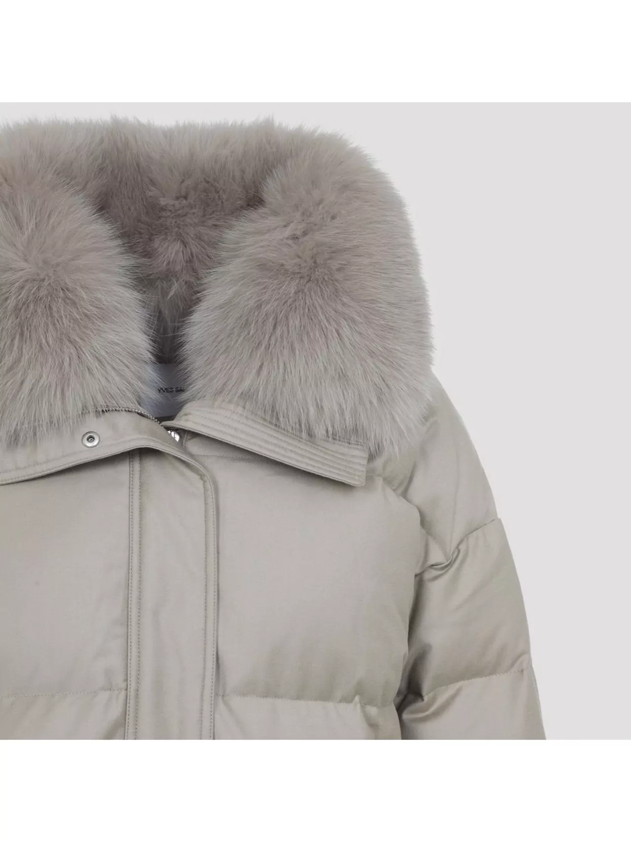Yves Salomon Luxurious Puffer Jacket With Faux Fur Collar In Black