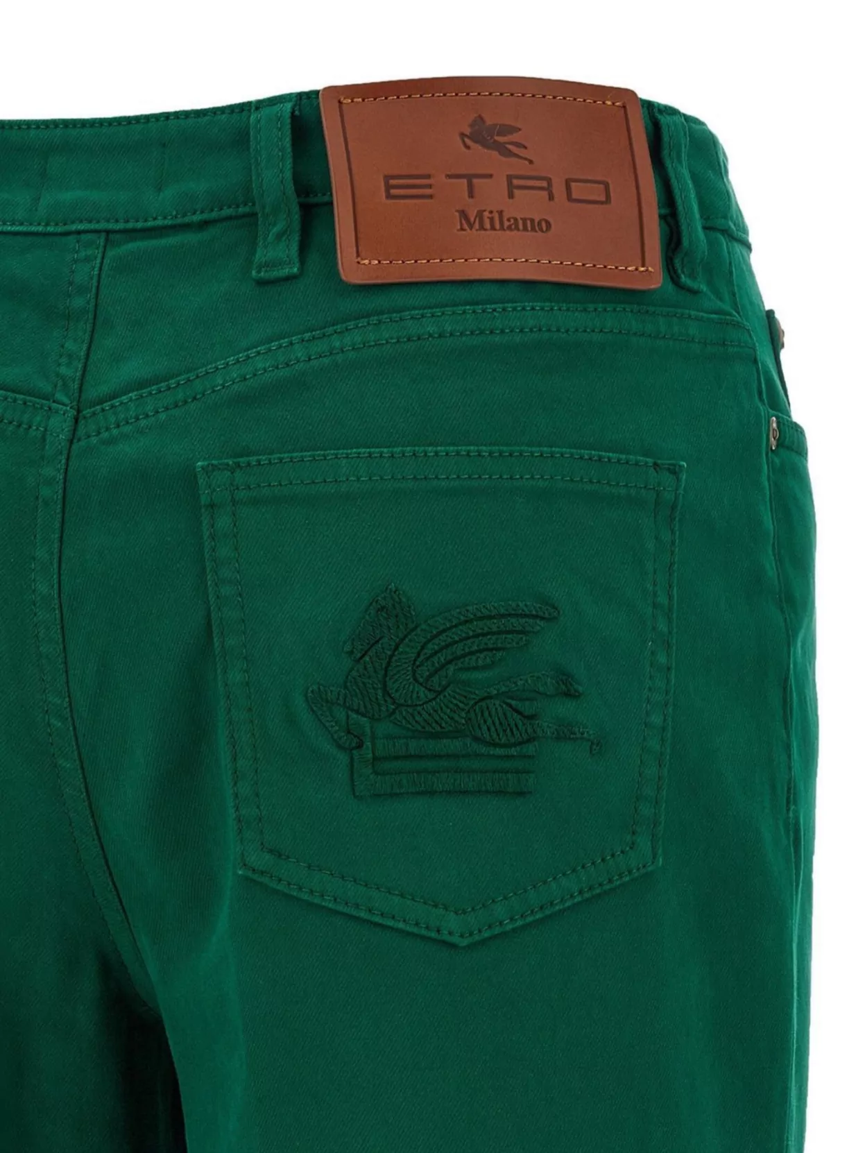 Etro Flared Leg Cotton Trousers
