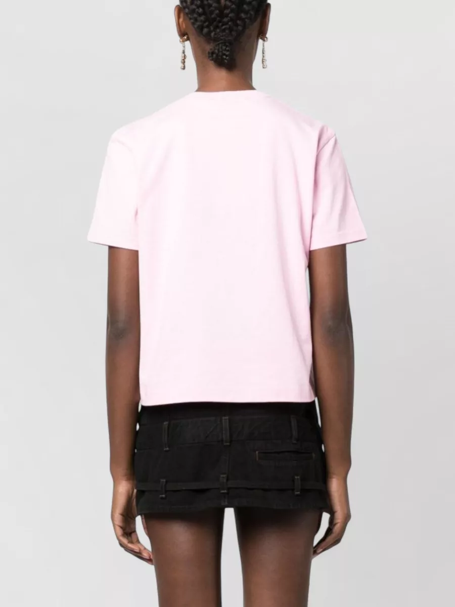 Jacquemus Short Sleeve Crew Neck Top Bow Detail