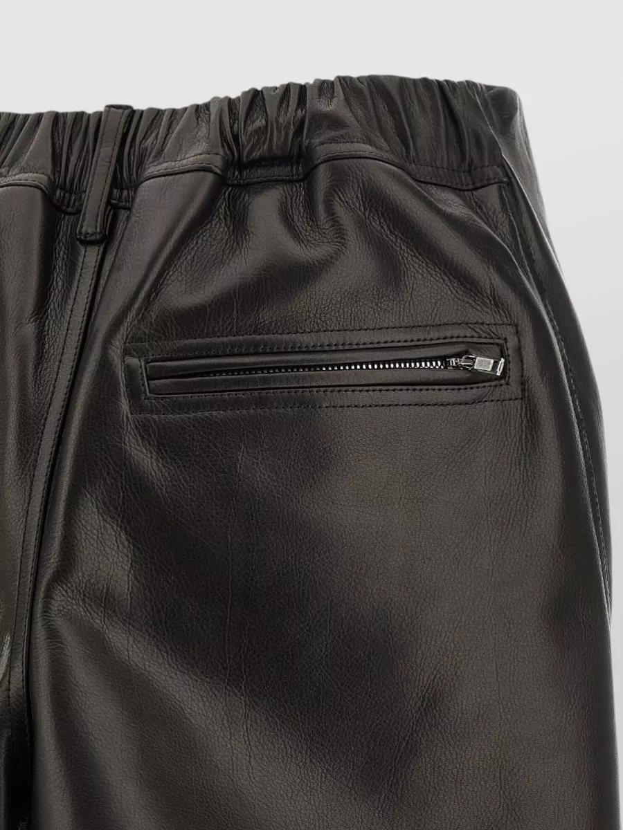 Rick Owens Leather Asymmetric Mini Skirt