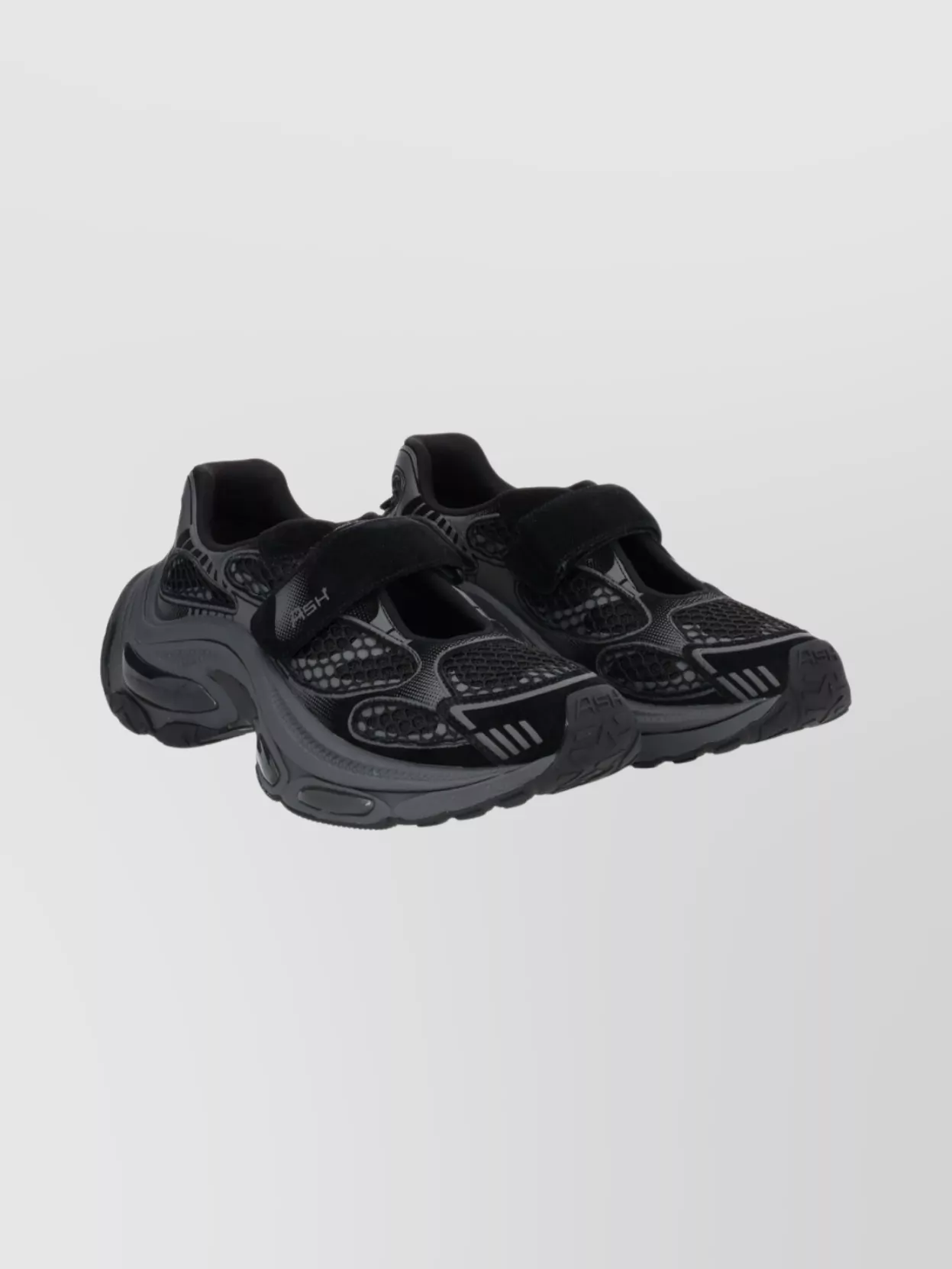 Ash Calf Suede Sneakers Featuring Mesh Panels