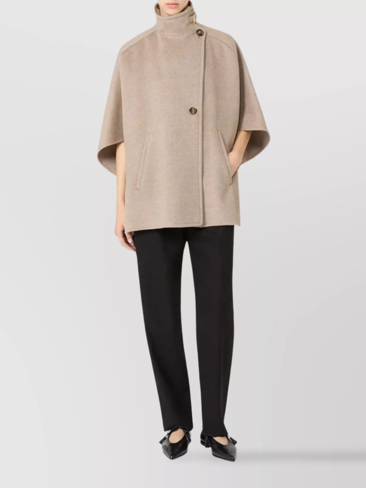 Max Mara Derrik Cashmere Cape Sleeve Jacket