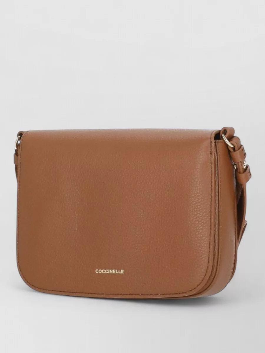 Coccinelle Leather Shoulder Bag Adjustable Strap Hardware