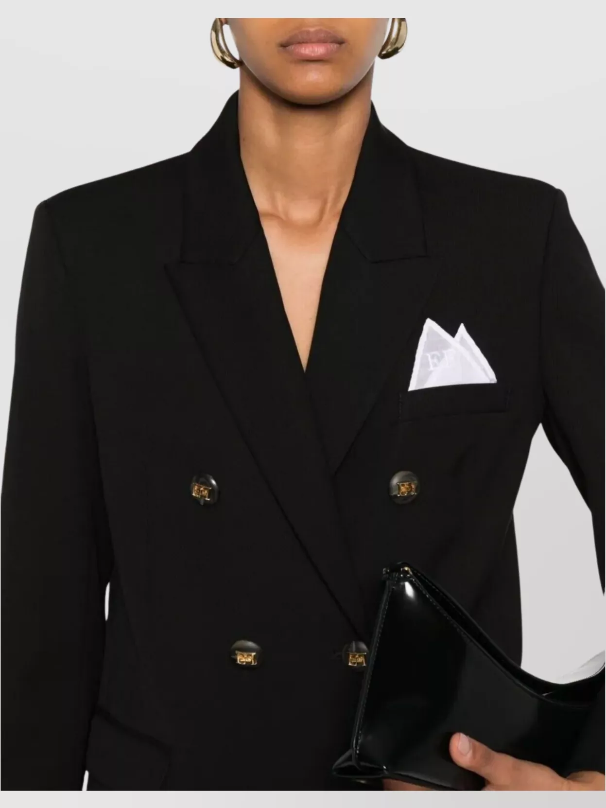 Elisabetta Franchi Gabardine Blazer Breast Pocket