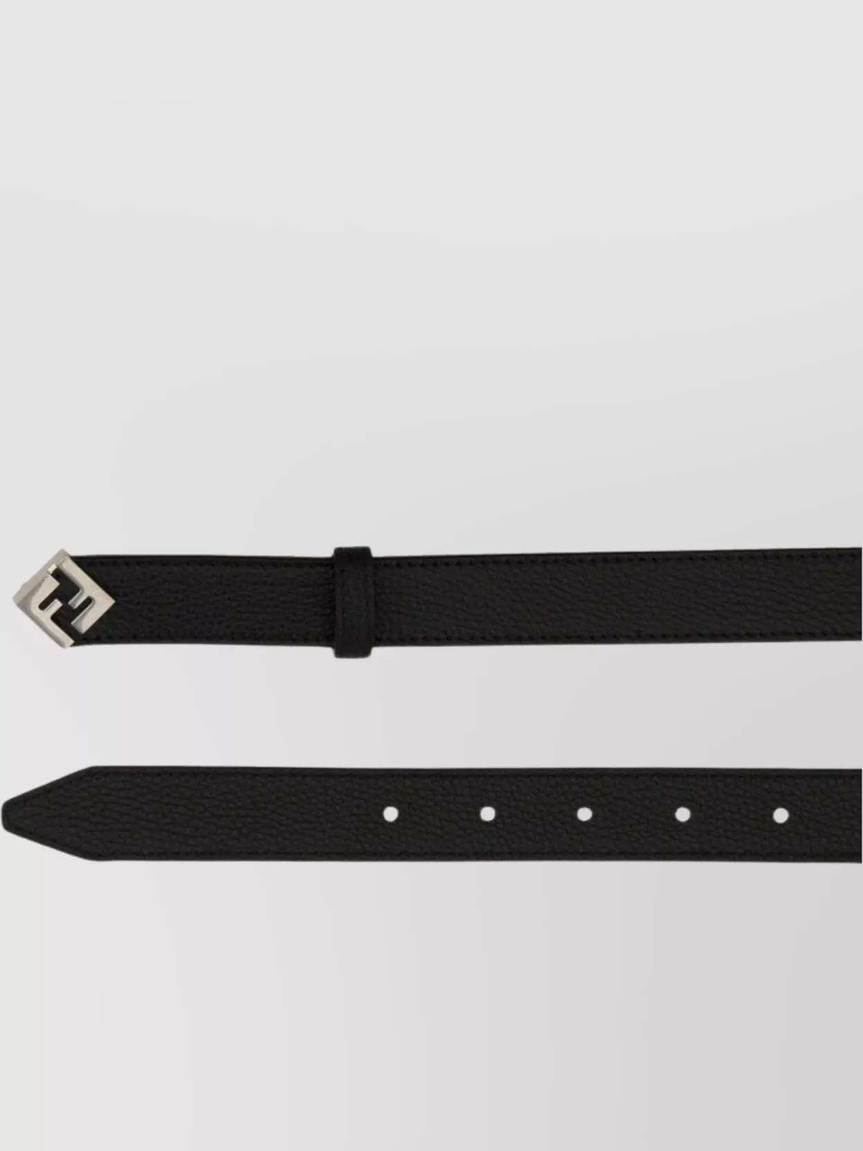 Fendi Adjustable Logo Textured Belt With Multiple Holes