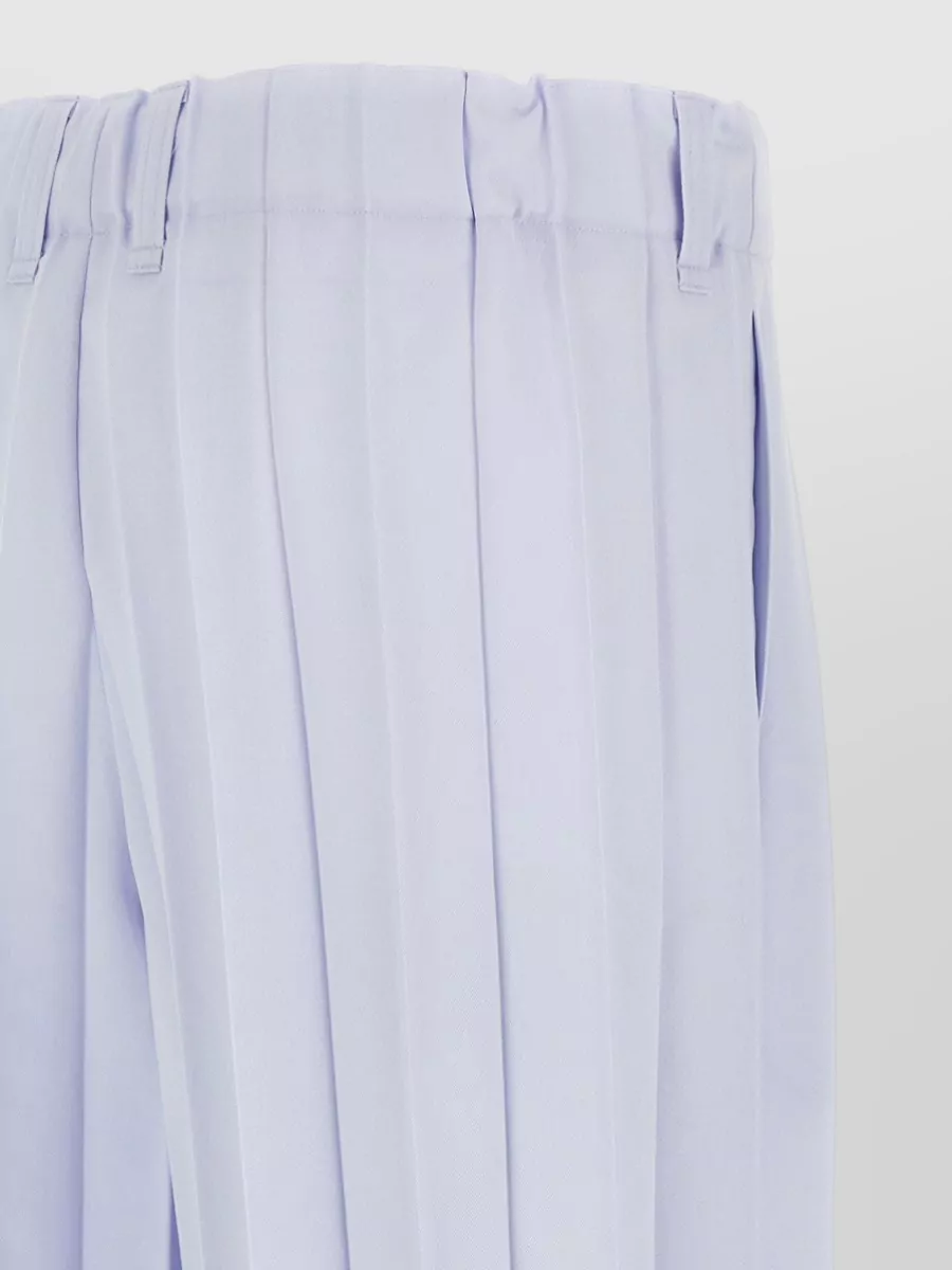 Homme Plisse Issey Miyake Pleated Cropped Wide-Leg Tailored Trousers