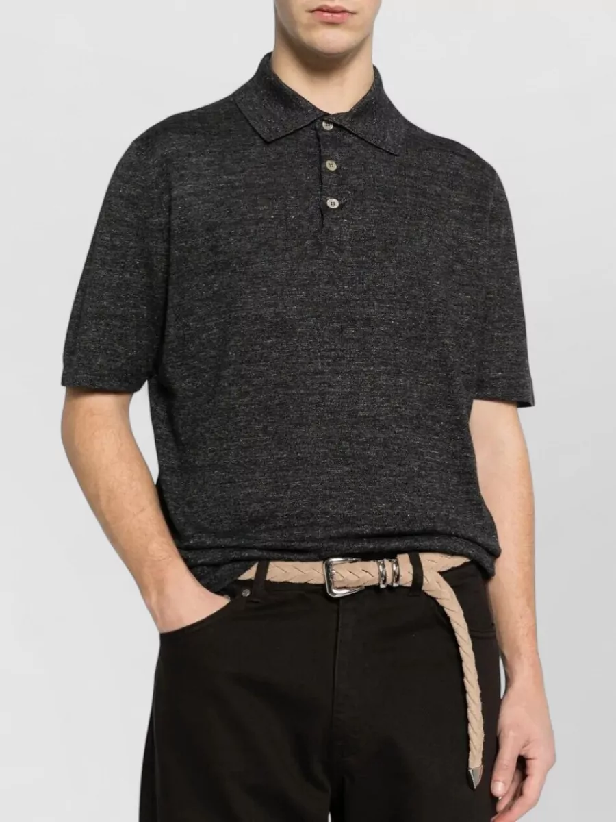 Brunello Cucinelli Linen And Cotton Polo Shirt