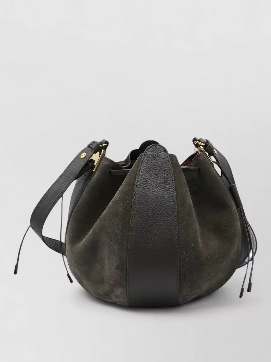 Coccinelle Leather Paneled Bucket Bag
