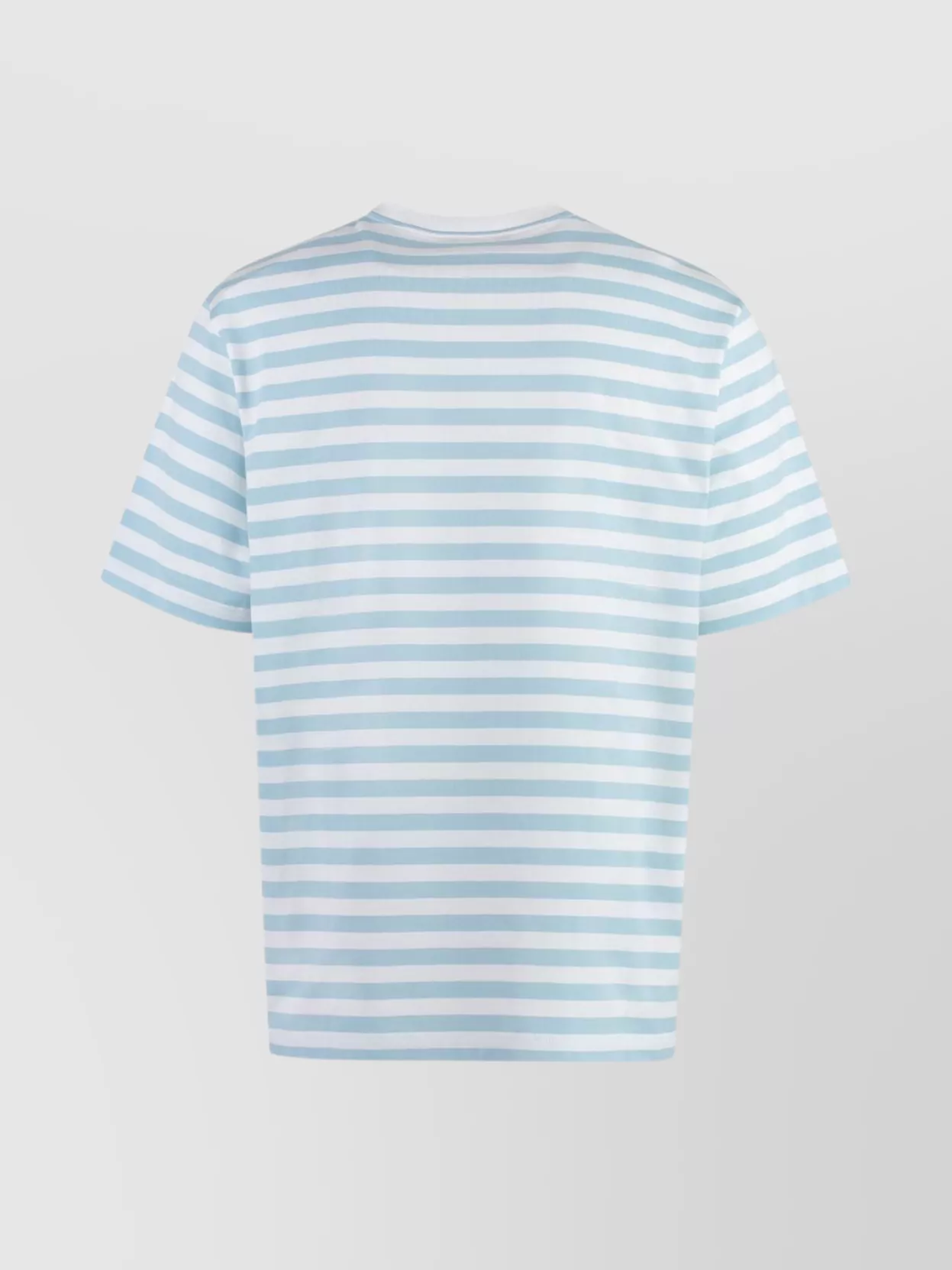 Versace Striped Cotton Crew Neck T-Shirt