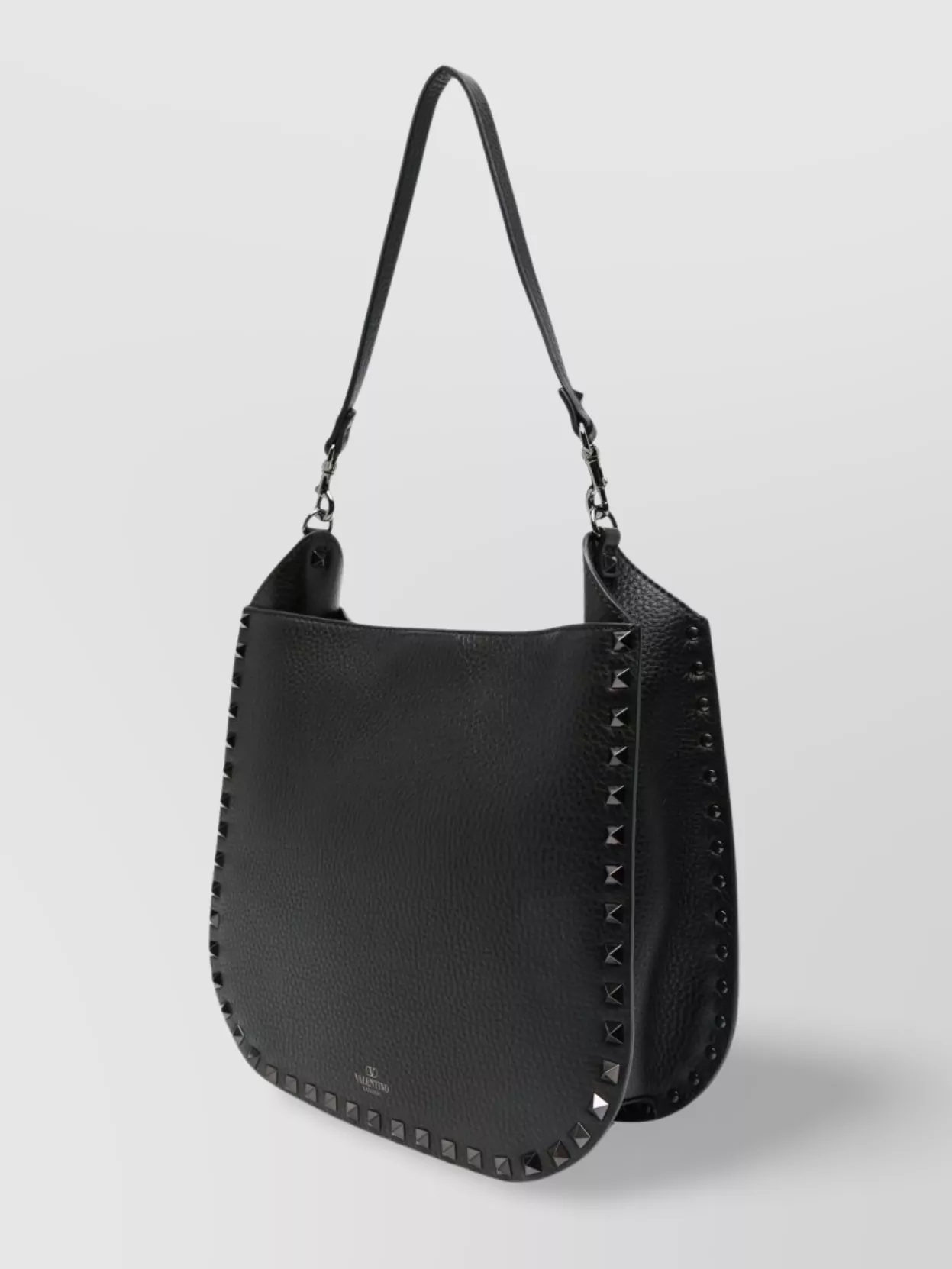 Valentino Garavani Rockstud Leather Hobo Bag