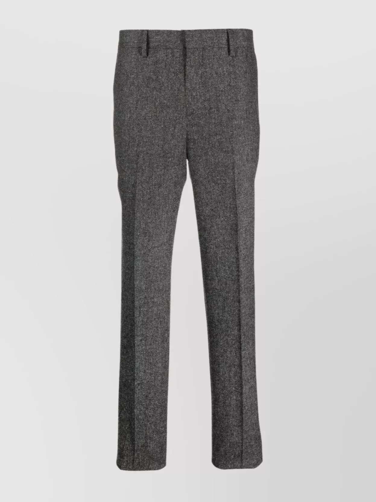 Shop Moschino Tailored Wool Blend Trousers In Grey