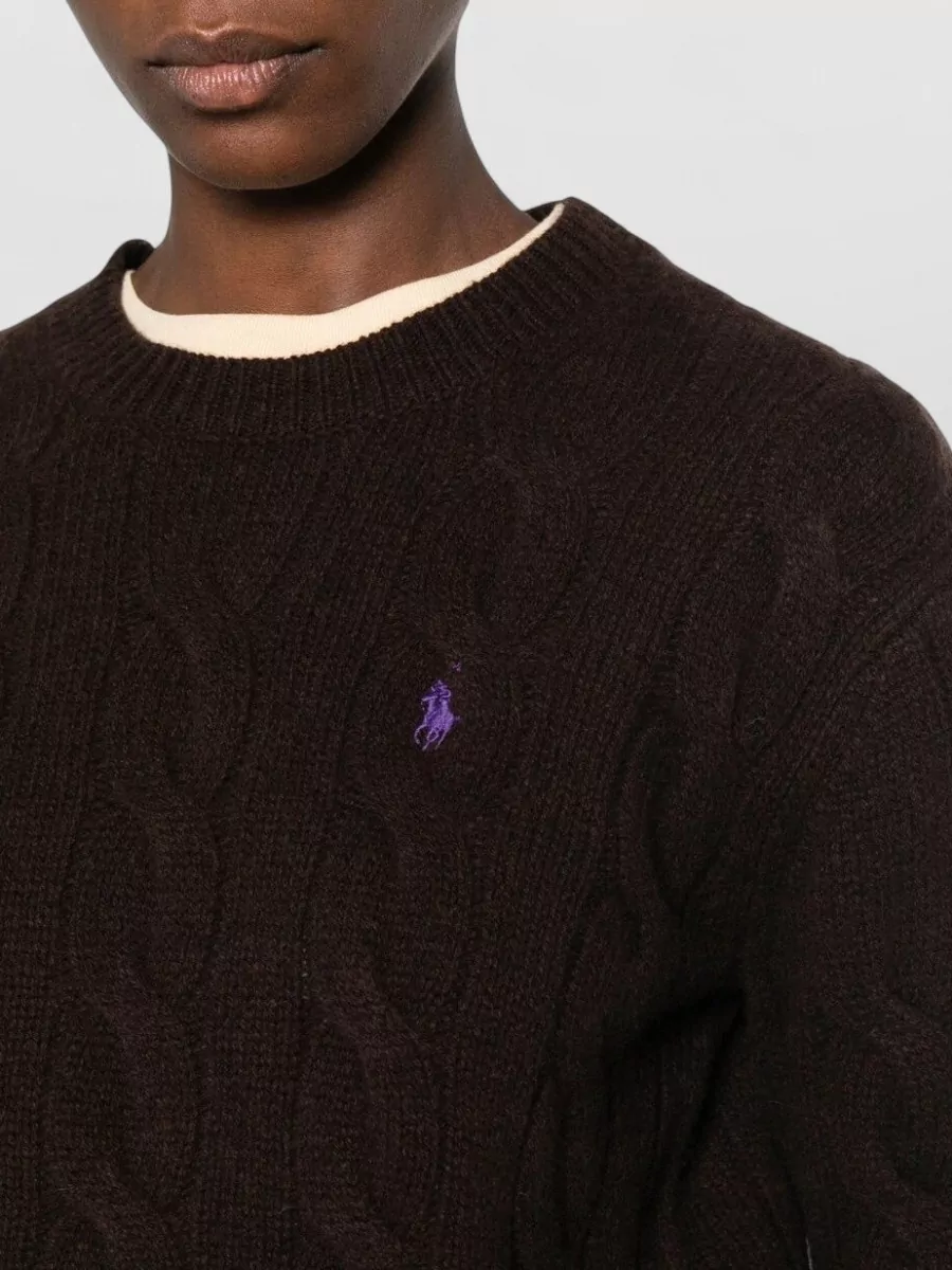 Polo Ralph Lauren Wool Cashmere Cable Knit Crew Neck Jumper
