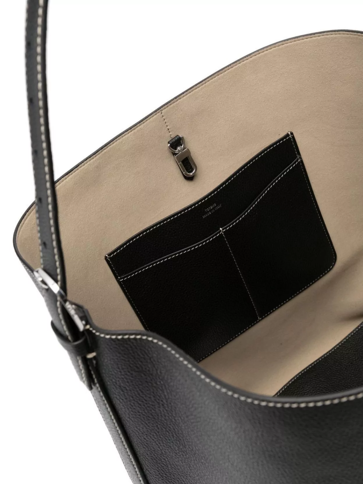 Totême Stylish Tote Bag Contrast Stitching