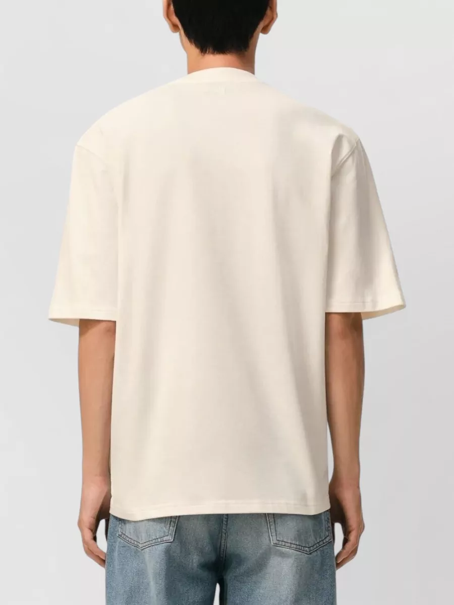 Ami Paris Ami De Coeur Logo Embossed T Shirt