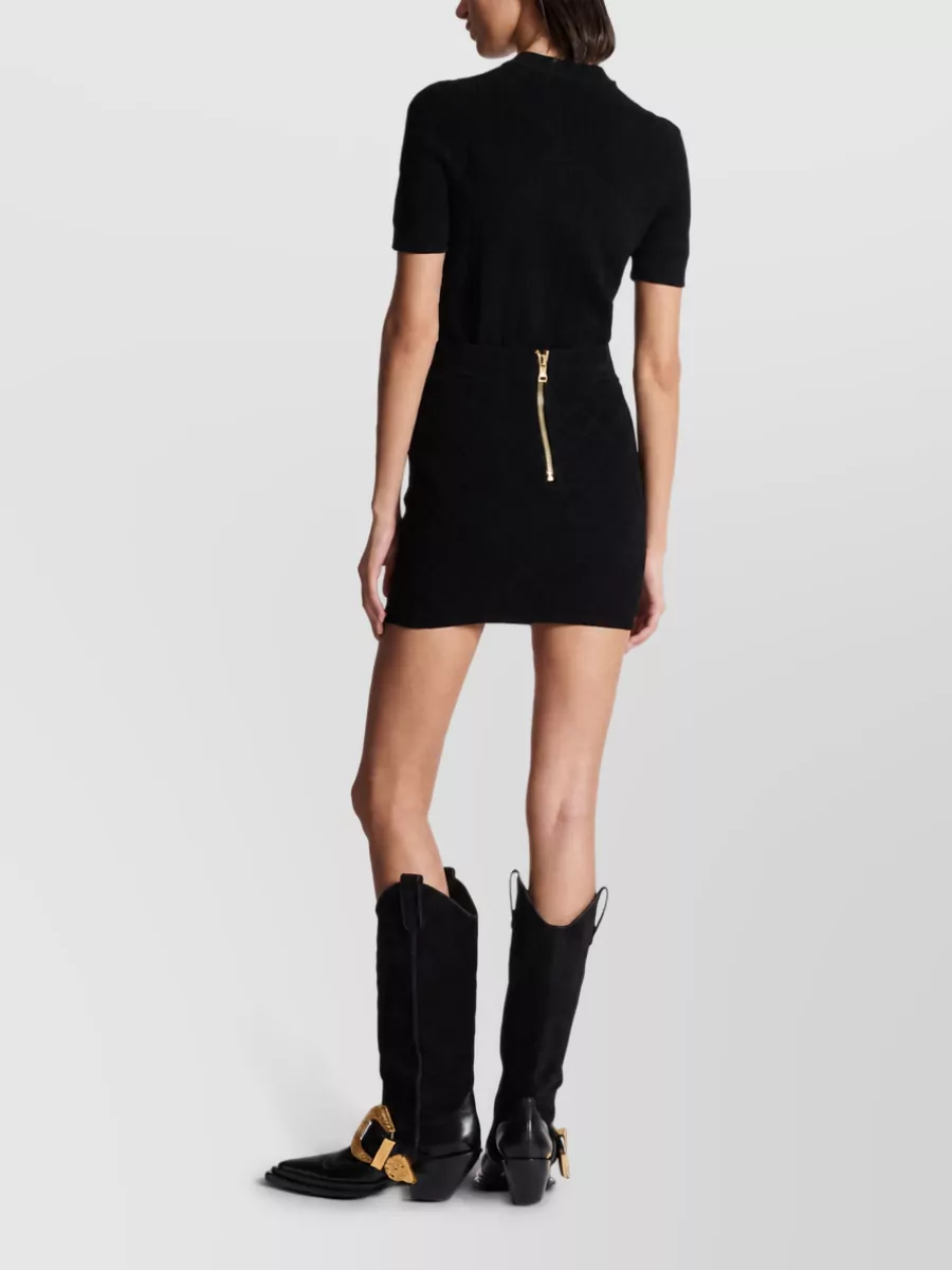 Balmain Knit Fitted Skirt