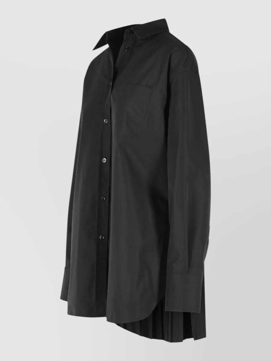 Sportmax Nespolo Cotton Blend Long Shirt Dress