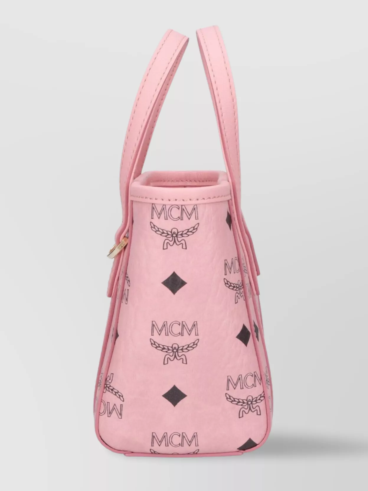 Mcm Structured Tote Bag With Top Handles And Detachable Strap