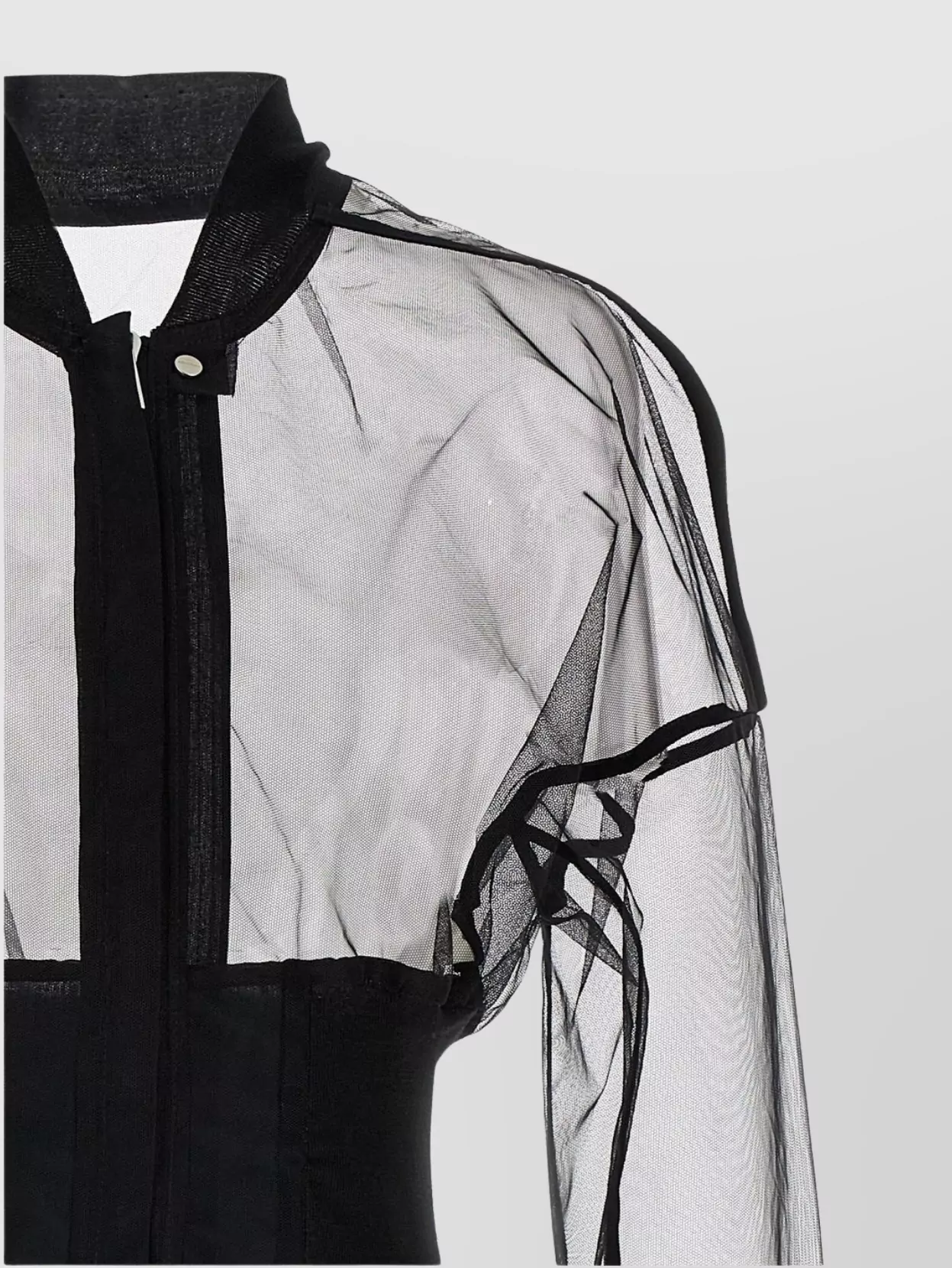 Rick Owens Womens Black Flight Cropped Woven Jacket