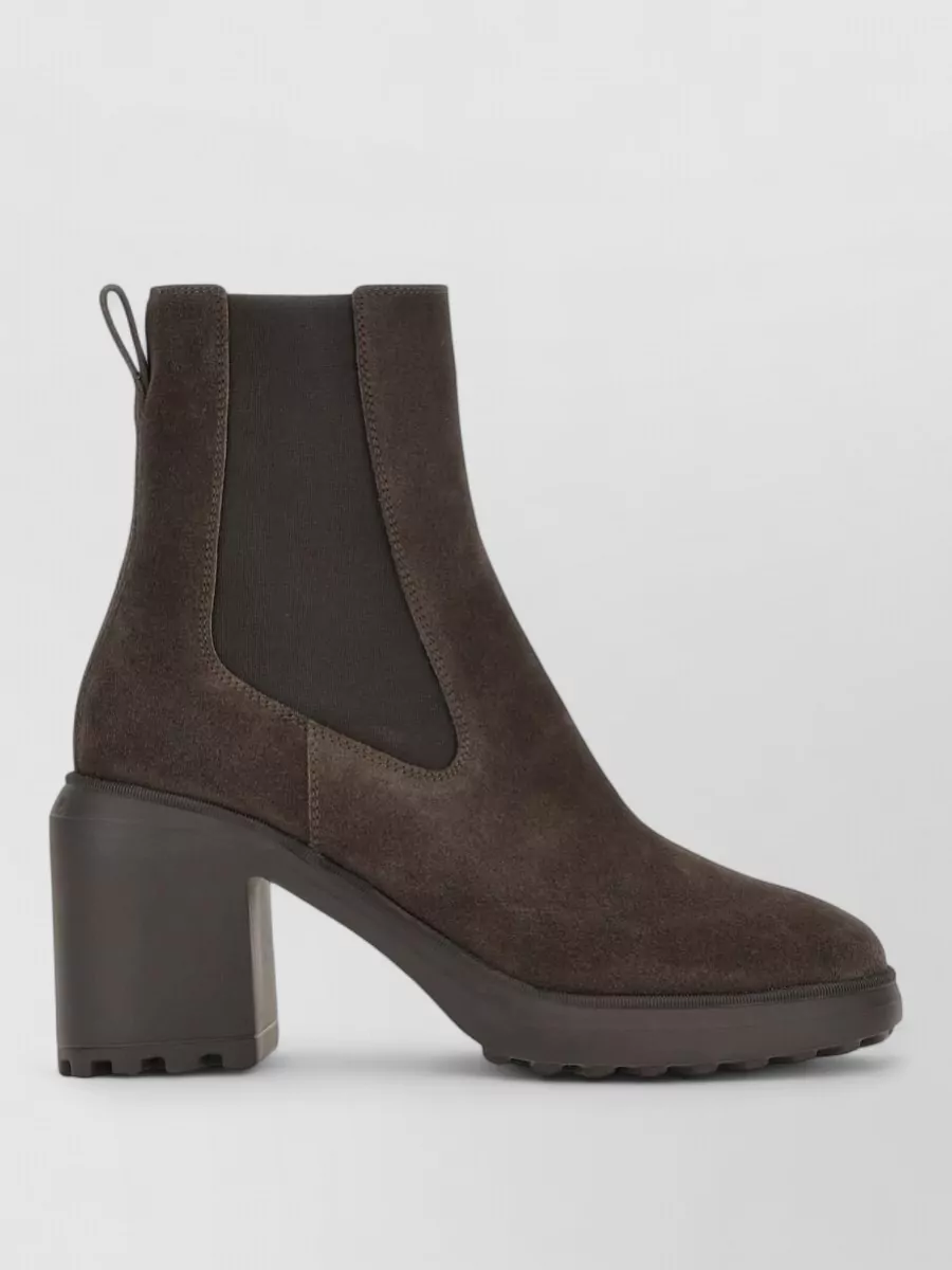 Hogan suede panelled chelsea boots