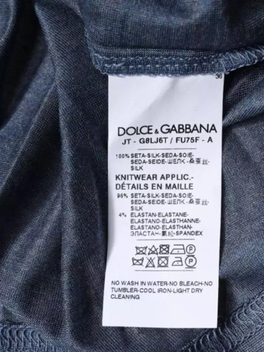 Dolce&Gabbana Silk Crew Neck Short-Sleeve T-Shirt
