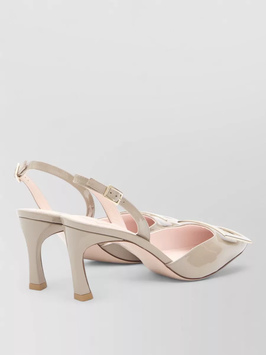 Roger Vivier Trompette Metal Slingback Pumps 70 Heel