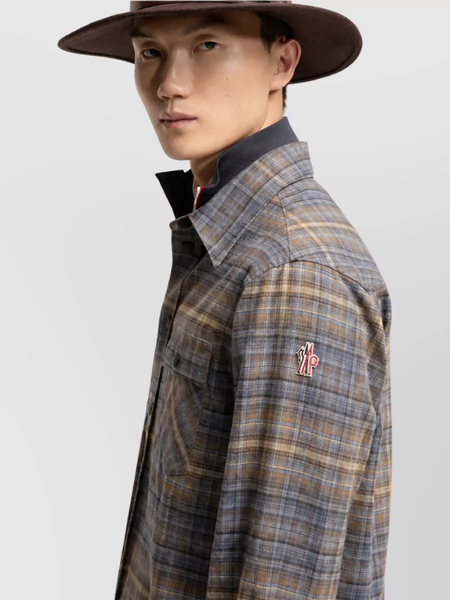 Moncler Checked Cotton Shirt Jacket