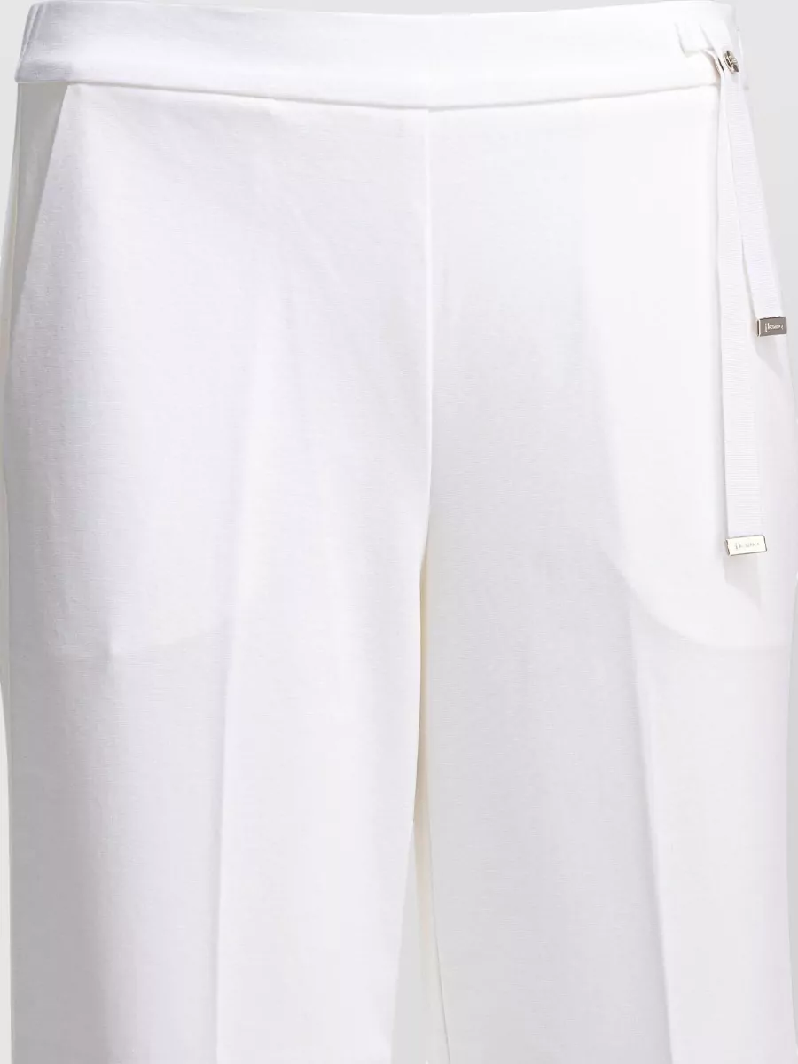 Herno Cotton Trousers Wide Leg Side Pockets