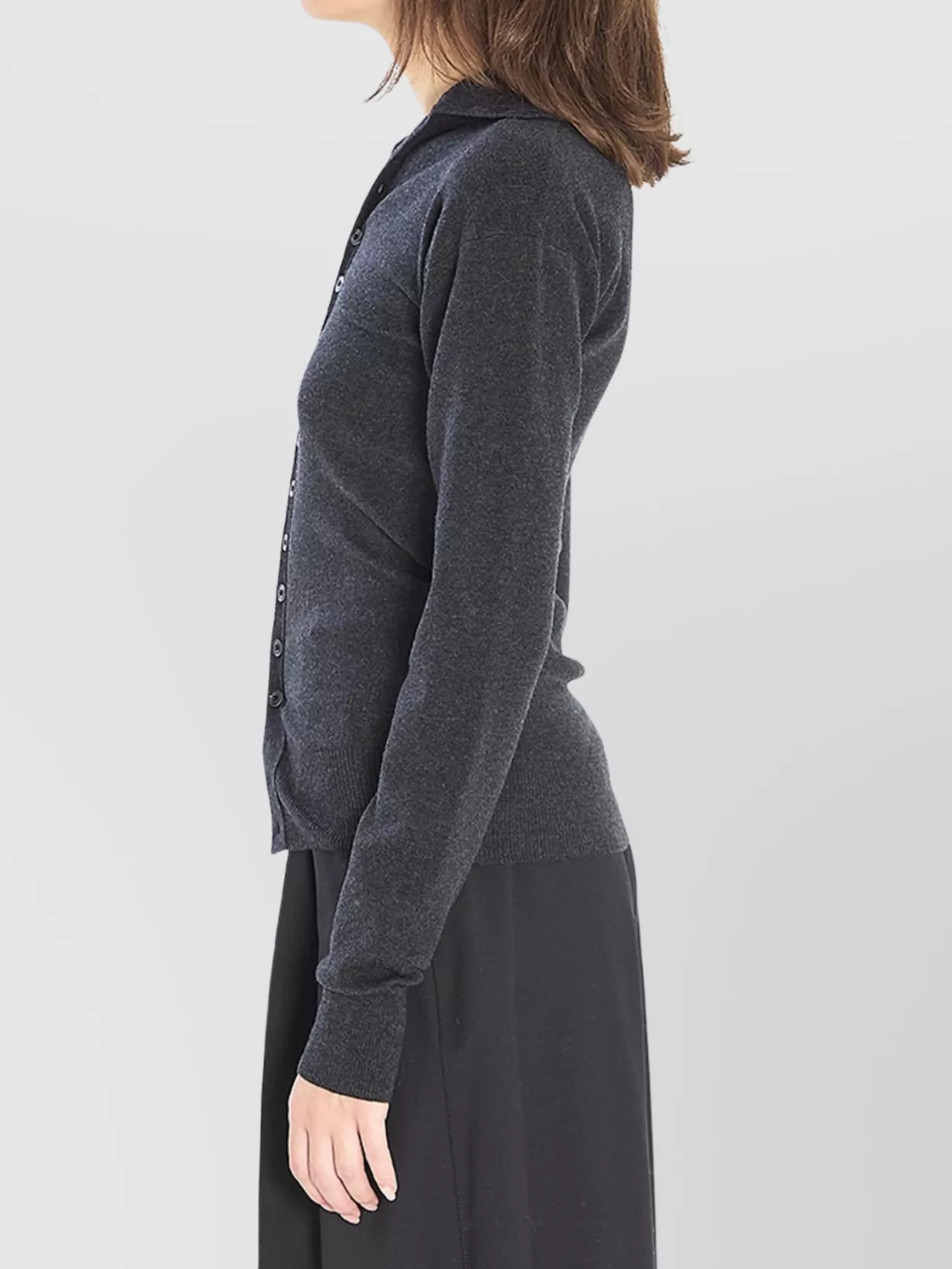 Lemaire Fitted Cardigan Featuring Stand-Up Collar