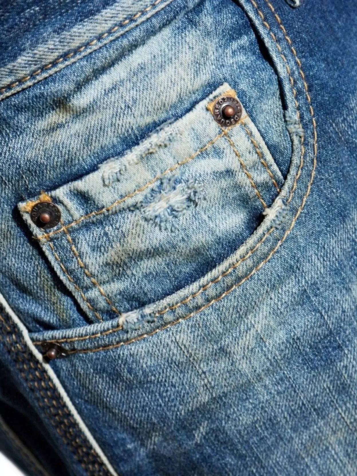 Dsquared2 Relaxed Fit Distressed Trousers Pockets