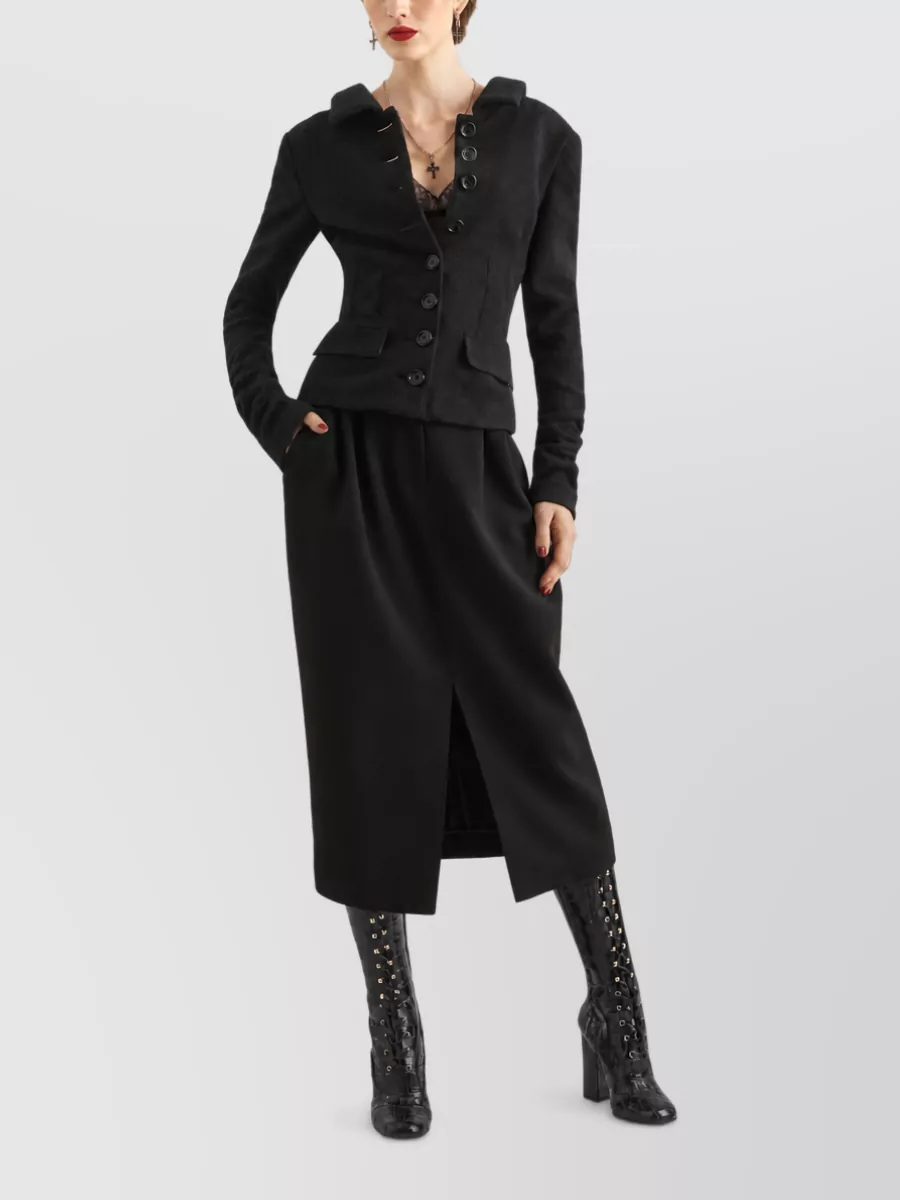 Dolce&Gabbana Virgin Wool Slim-Fit Single-Breasted Coat