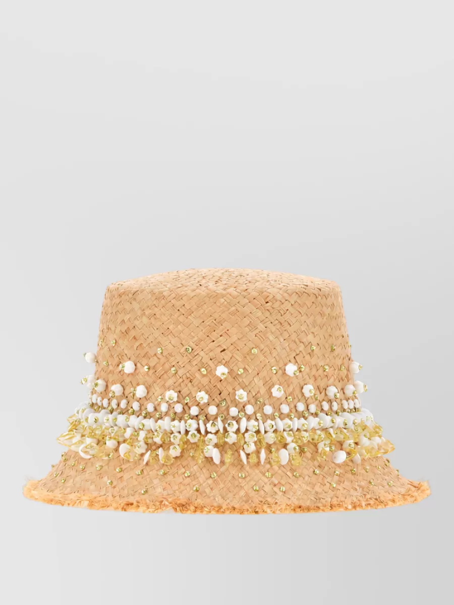 Prada raffia bucket hat