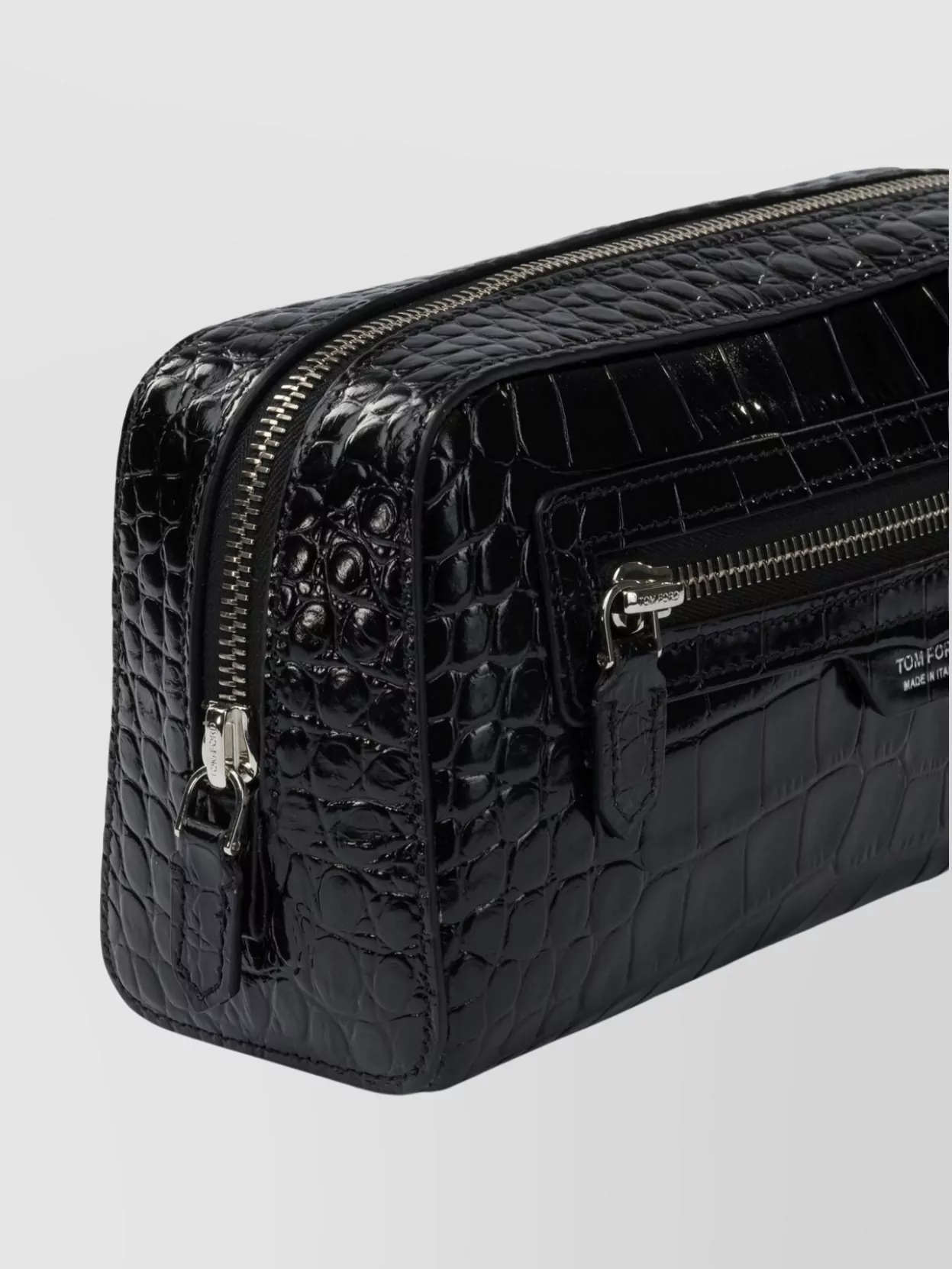 Tom Ford Crocodile Texture Leather Clutch Bag