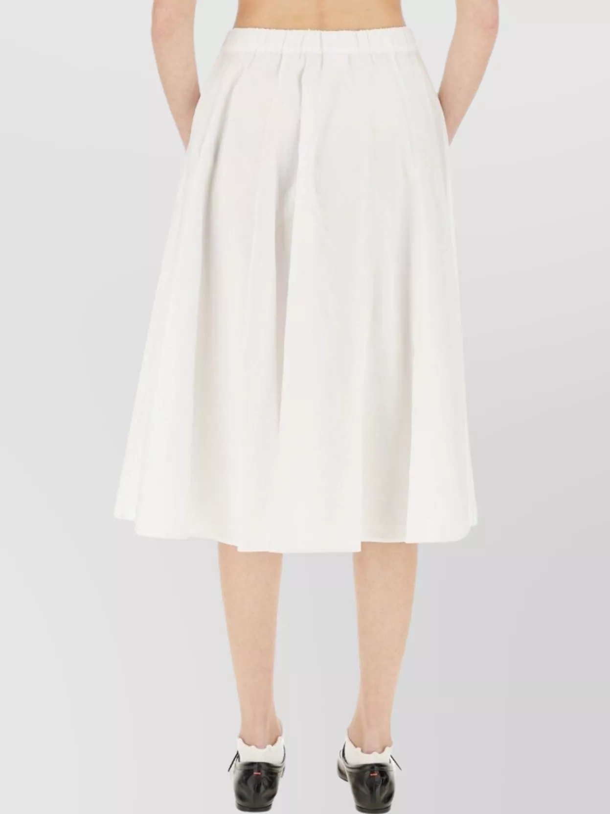 Aspesi Flared Midi Cotton Skirt