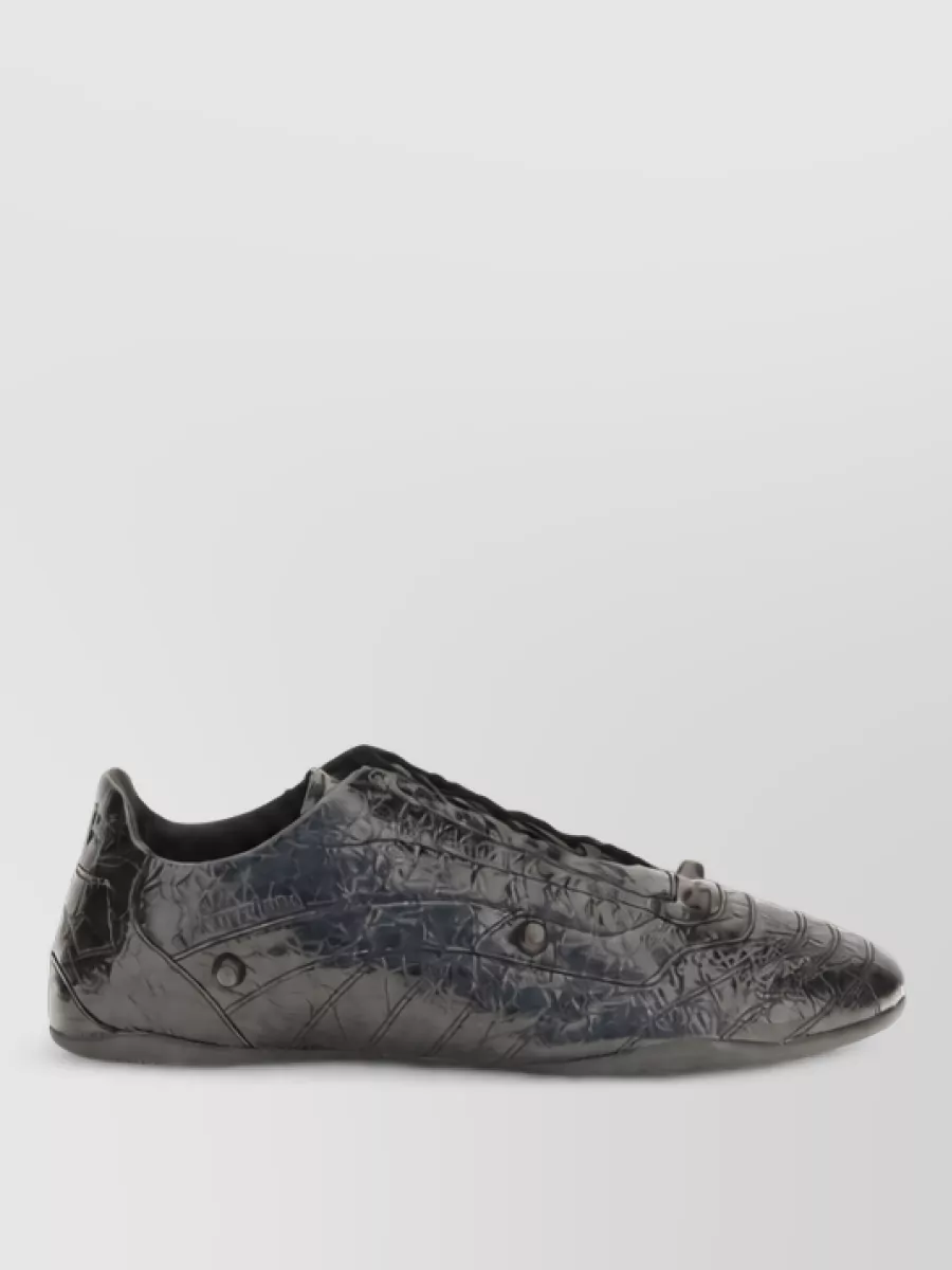 Balenciaga Calf Leather Lace-Up Sneakers