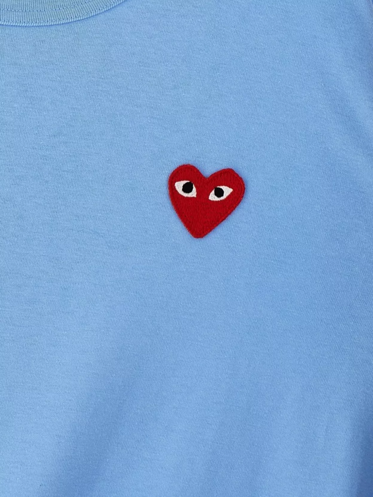 Comme Des Garçons Play Crew Neck Logo Patch T-Shirt