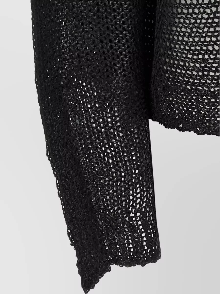 Issey Miyake Wool Alpaca Oversized Long-Sleeve Top