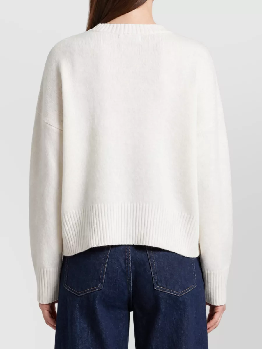 Loulou Studio Cashmere Ribbed Crew Neck Relaxed-Fit Sweatshirt