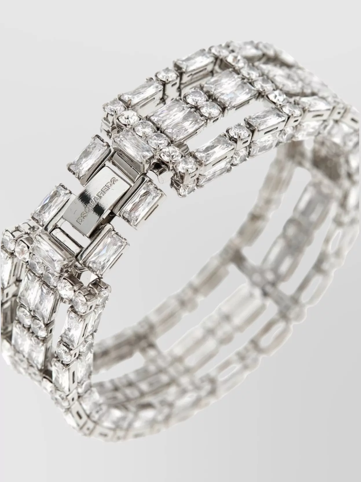 Dsquared2 Multi-Row Diamond Embellished Crystal Bracelet