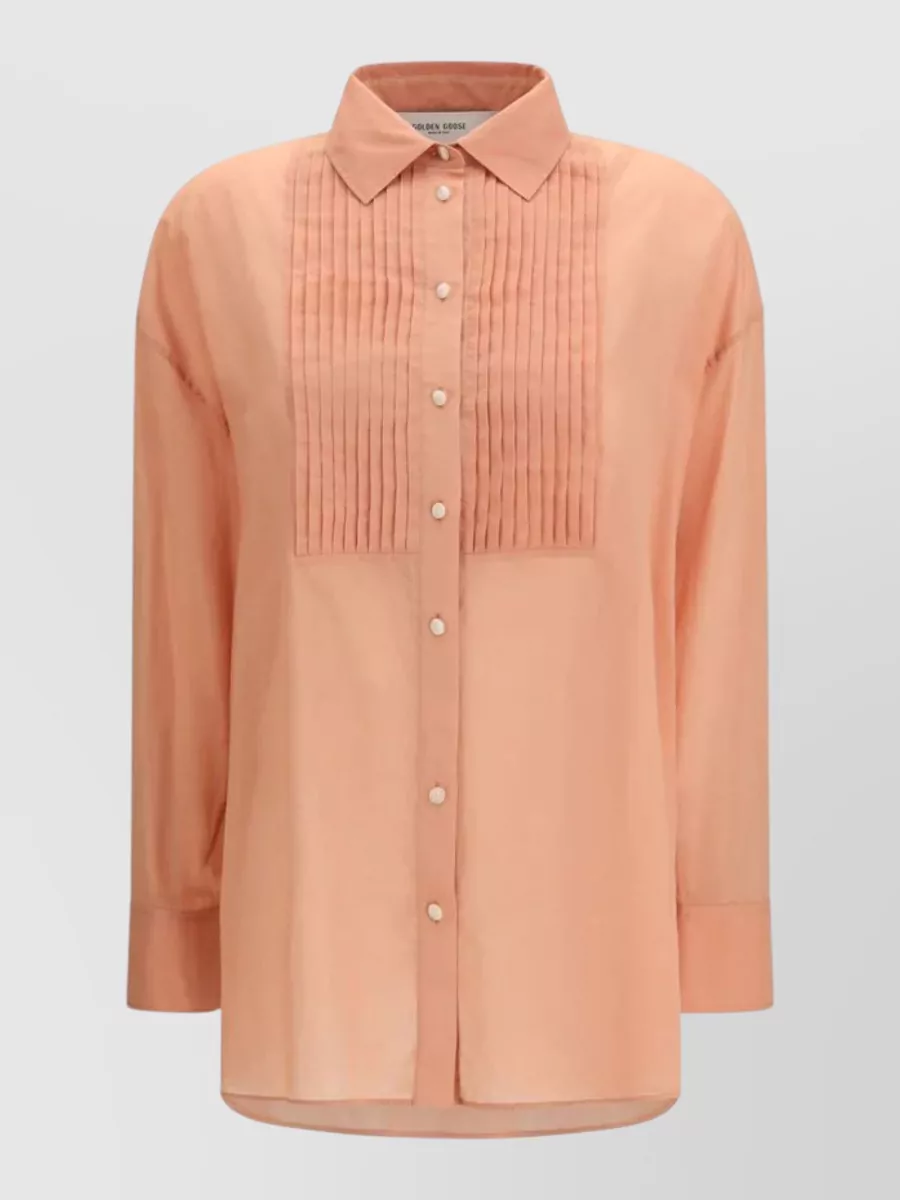 Golden Goose cotton oversized pleated shirt