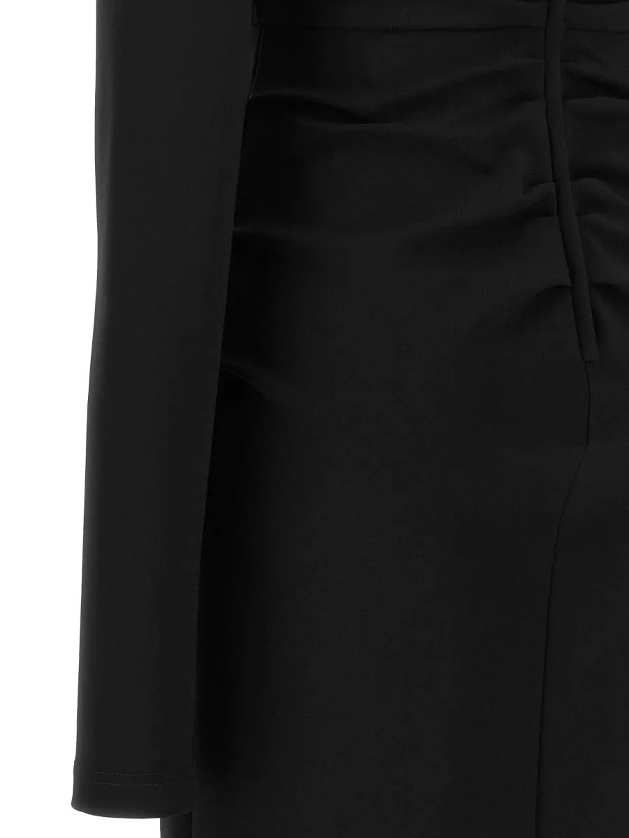 Dolce&Gabbana Draped Long-Sleeve Midi Dress