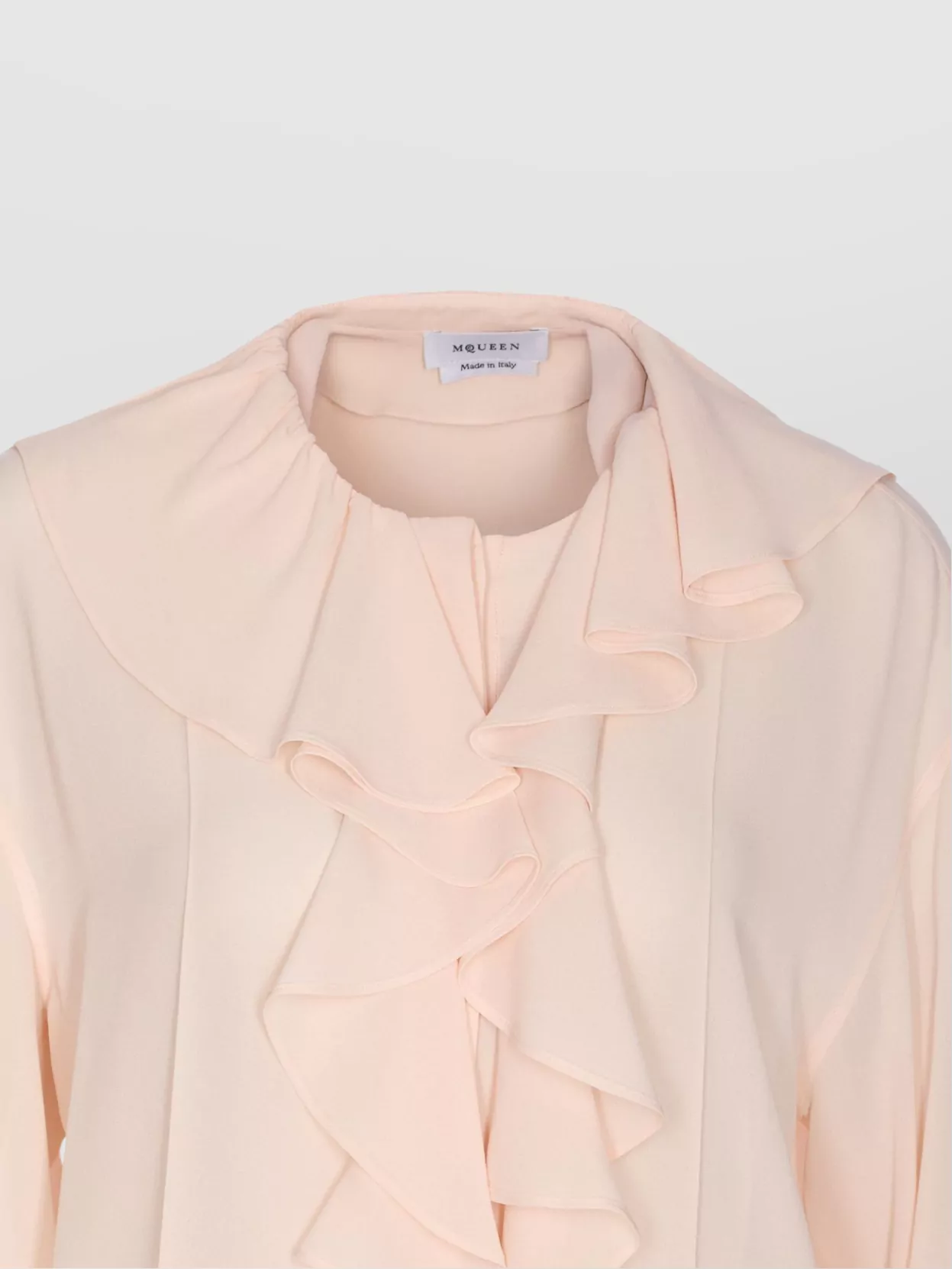 Alexander Mcqueen Ruffled Front Long Sleeves Top