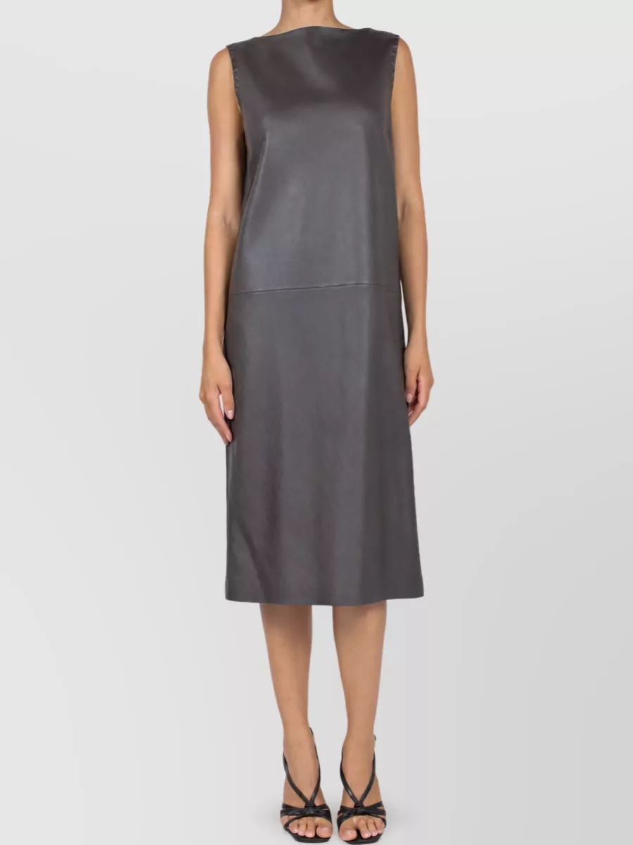 Fendi leather midi dress