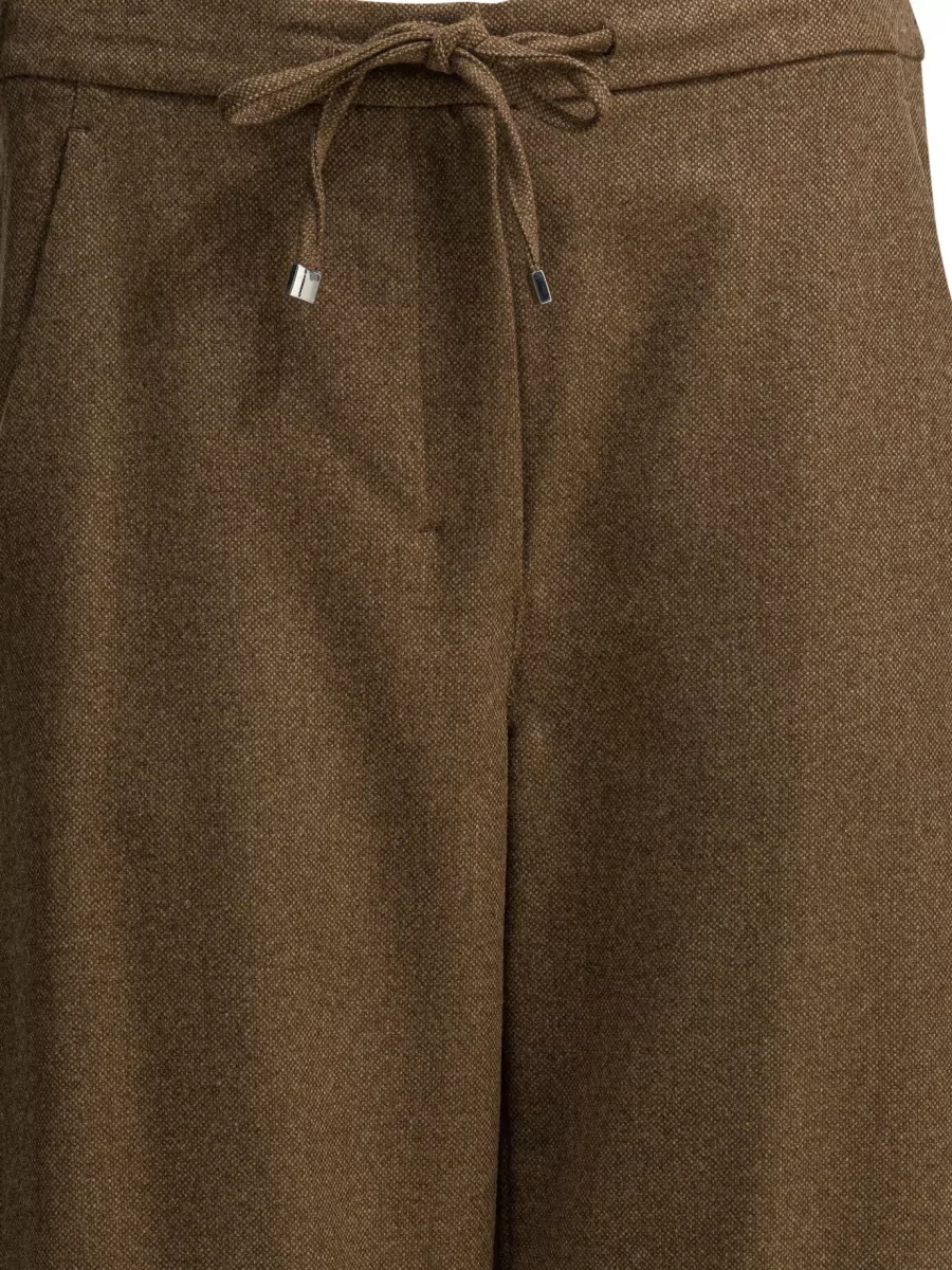 S Max Mara Wide Leg Trousers Featuring Side Pockets