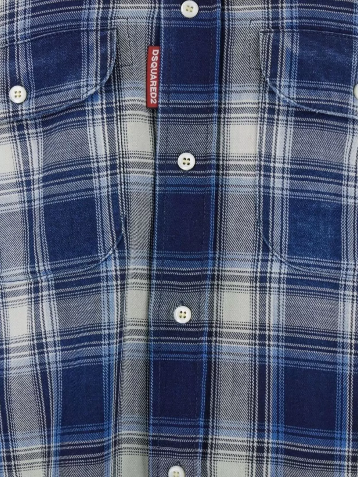 Dsquared2 Checked Pattern Shirt With Pockets And Collar In Multi