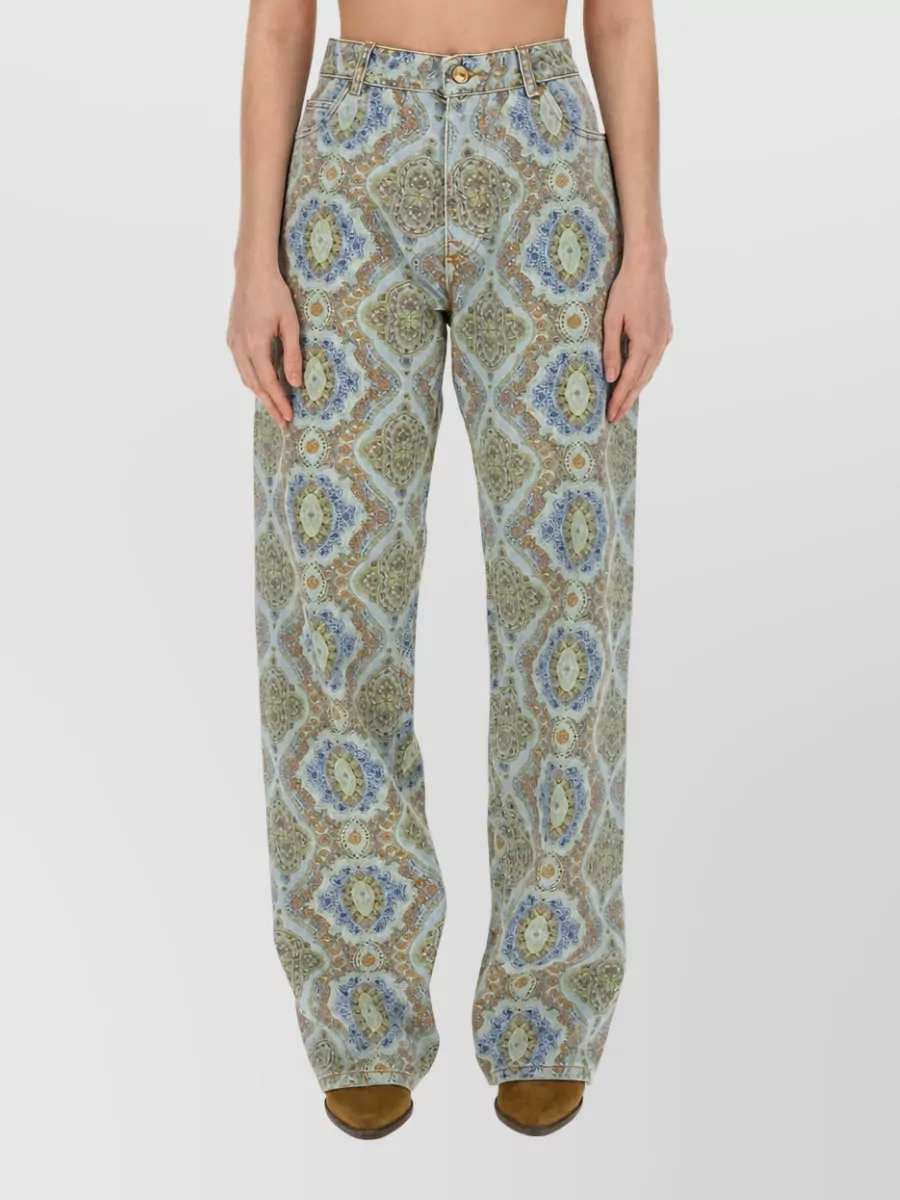 Etro Printed Denim Jeans